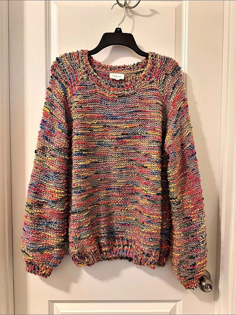 Orange Creek Multicolor Crewneck Sweater Size Medium
